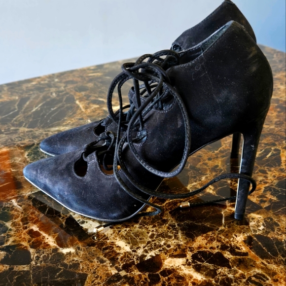 Black Suede Heels - Picture 1 of 3